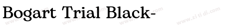 Bogart Trial Black字体转换